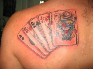 超酷的扑克纹身