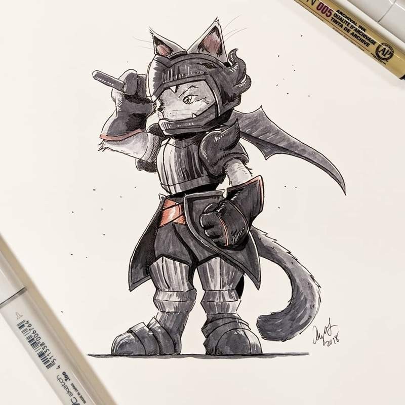 RPG职业喵星人 高冷猫咪插画角色扮演游戏