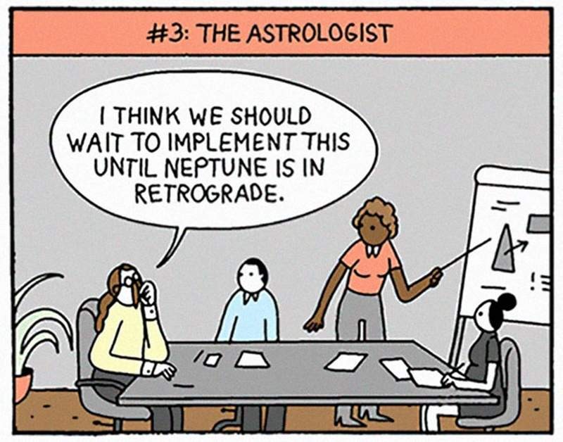 超幽默插画“十种常见同事类型”引共鸣爆红 谜一般的同事不信第六感