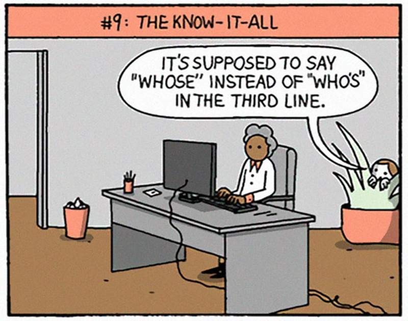 超幽默插画“十种常见同事类型”引共鸣爆红 谜一般的同事不信第六感