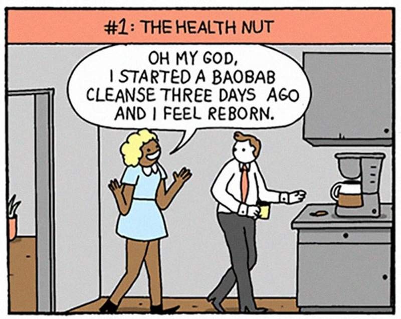 超幽默插画“十种常见同事类型”引共鸣爆红 谜一般的同事不信第六感