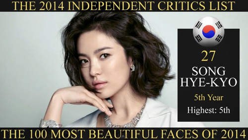 「世界最美脸蛋100人」完整榜单 最美女星是韩国人