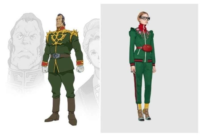 GUCCI衣服与动漫造型撞衫 戏称动漫已经前卫领先数十年