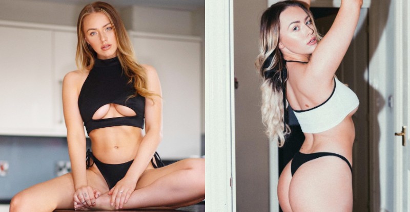 【6upoker】欧美辣妹GigiMarie 脱掉上衣侧乳大放送令人兴奋