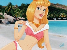 【6upoker】吸睛比基尼版的迪士尼公主泳装 夏日风情来袭