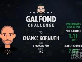 【6upoker】Galfond对阵Chance Kornuth，第三场挑战赛日期确定