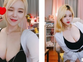 【6upoker】巨乳直播主「低胸甩奶」沒有極限…「圓圓滿滿」乳夾胸鍊讓人忍不住多看十眼…