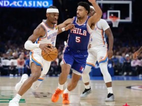 迈博体育 SGA27+5马克西28+5 霍姆格伦29+9雷霆送76人三连败