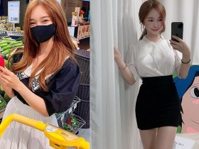 【6upoker】超市遇到「超活潑正妹」甜笑買菜!原來是「神正OL」制服裝扮凹凸有致超性感!