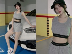 【6upoker】香車配美人!「白皙正妹」倚靠車頭太吸睛,「大眼甜笑」讓司機戀愛