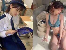 【6upoker】超甜美女警藏「G罩杯豪乳」,制服下超兇猛肉體原來是極品寫真女星「岸明日香」!