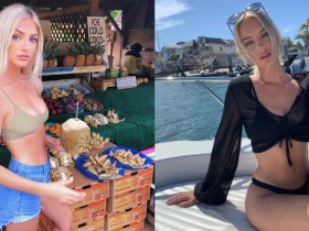 【6upoker】出道以來最大尺度!美國辣模衣服底下什麼都沒穿 中路開到底乳型乍現