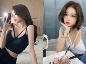 【6upoker】在Outlet吃甜點的「性感美胸妹」,「愛穿低胸背心」有夠誘人!