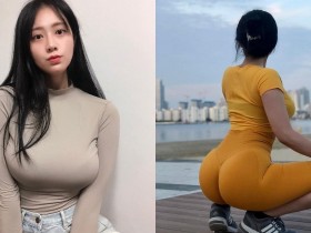【6upoker】巨乳翹臀「正妹瑜伽老師」體態兇猛!前凸後翹好身材「深蹲」褲子超緊繃!
