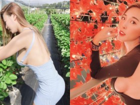 【6upoker】草莓季來了!巨乳博士班學生「Bella 貝拉」大露渾圓側奶採草莓