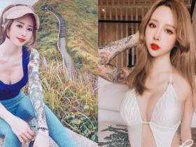 【6upoker】花臂女神「張筱密 Mimi」辣曬泳裝!深 V+挖洞設計大秀有料好身材