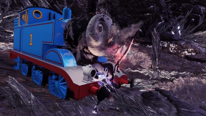 《魔物猎人：世界》汤玛士小火车登场 皮笑肉不笑诡异画面令人恐怖