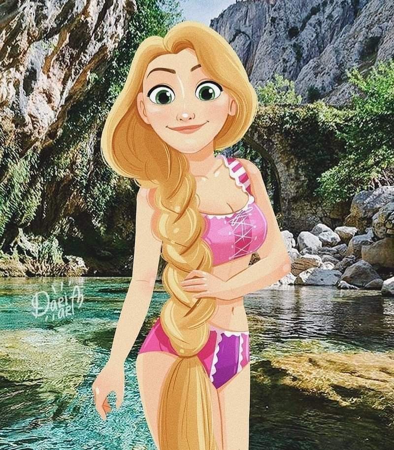 吸睛比基尼版的迪士尼公主泳装 夏日风情来袭