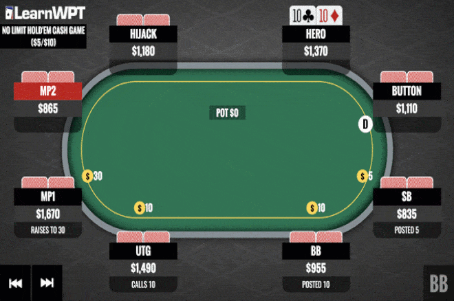 【6upoker】德州扑克牌局分析，翻牌圈击中顶大暗三条，怎么玩？