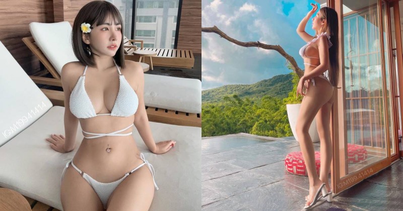 巨乳小隻馬「念念」比基尼有夠犯規！「渾圓側乳+飽滿蜜桃」一次看夠！