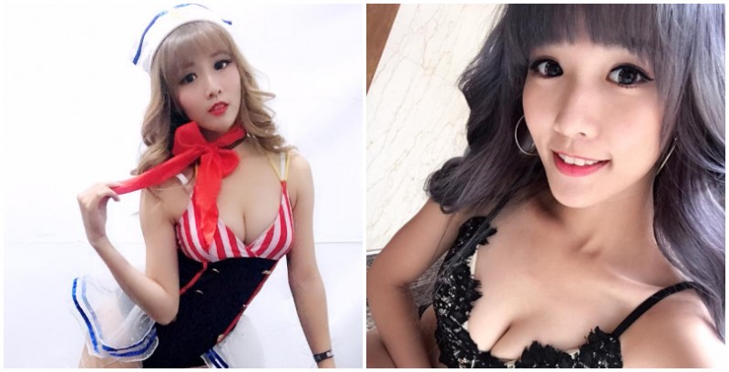 「美乳正妹」笑容超甜！雪白爆乳還有纖細美腿，簡直完美組合！