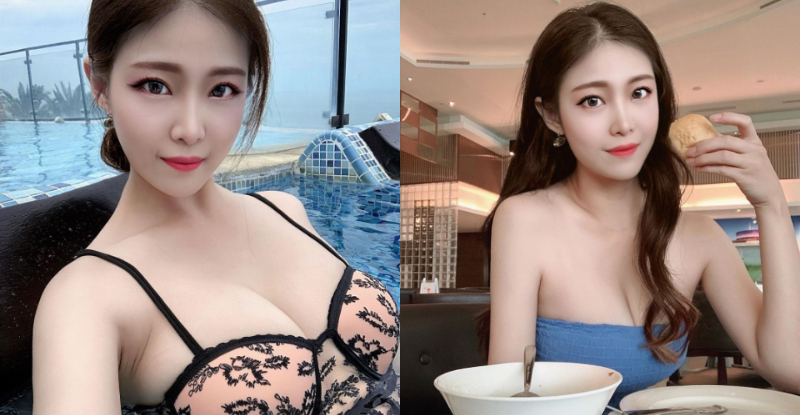 【6upoker】大眼正妹「陳亭夷Queeny」最愛現出性感鎖骨，「超深海溝」淹沒男人最後理智！