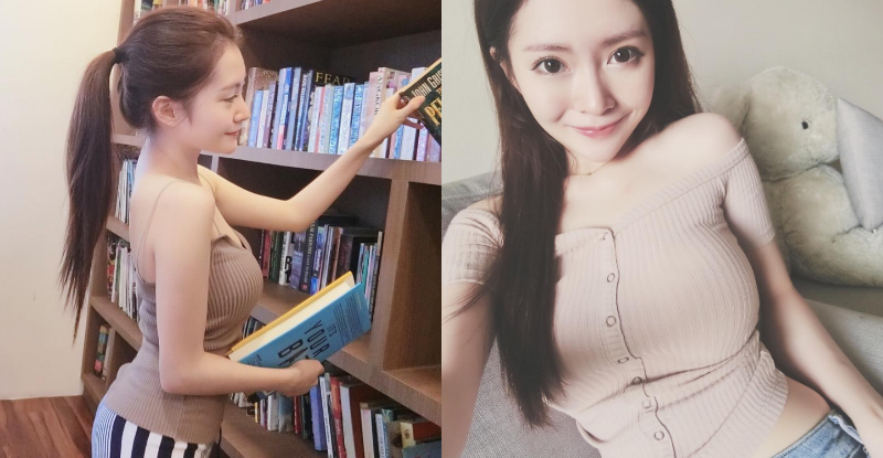 【6upoker】圖書館遇知性「巨乳正妹」！狂暴上圍根本危險物品！無法認真看書了…