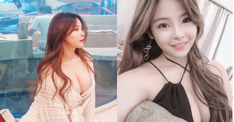 【6upoker】太辣！X park水族館遇見「超低胸E奶正妹」，領口開好大「側乳好誘惑」！