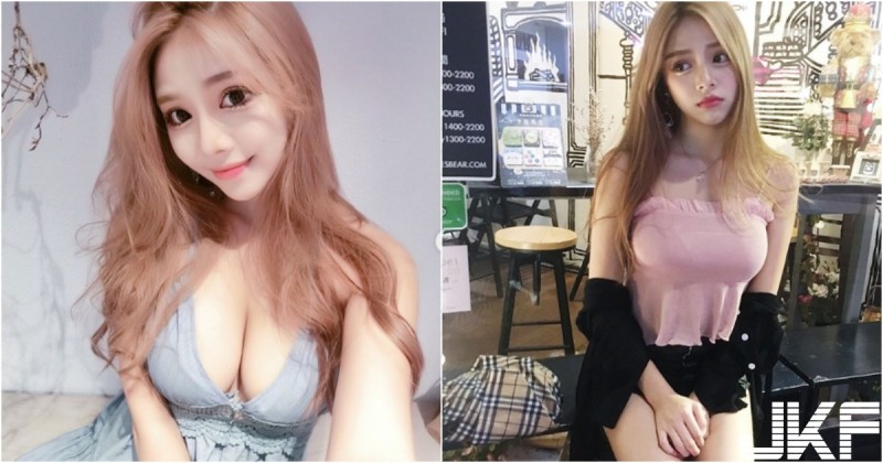 冒生命危險露奶！「白嫩奶妹」身材太兇猛，難怪男朋友看緊緊啊！