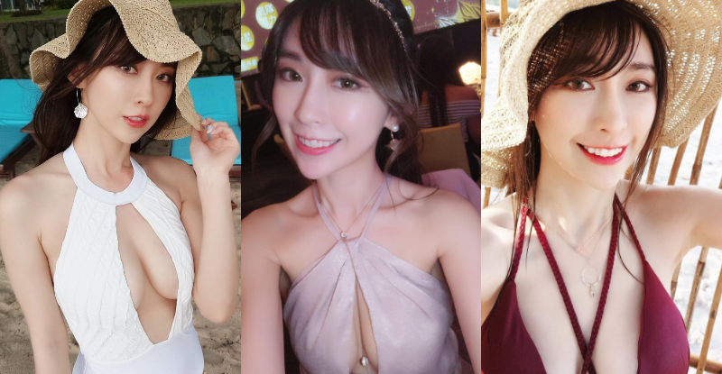氣質直播主開胸泳裝「大爆美乳」！白嫩飽滿奶球出來透氣兼見客！