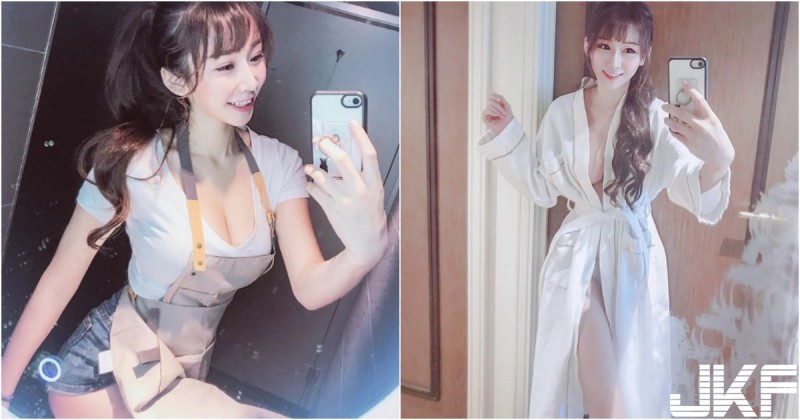【6upoker】「正妹咖啡店員」爆乳自拍！浴袍開中路彈出「渾圓奶球」！這拿鐵奶香很濃郁…