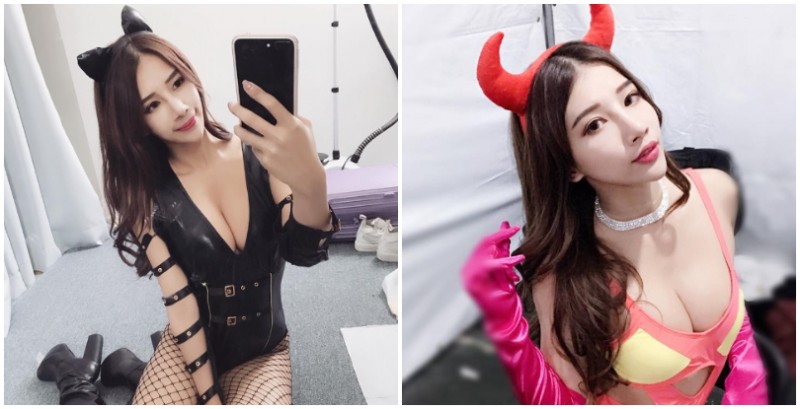 【6upoker】長腿「爆乳正妹」化身貓女還有小惡魔!用胸爆曲線問你想帶誰回家?