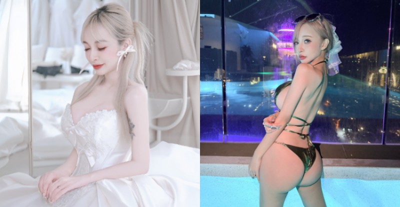 【6upoker】太婆了！豪乳小隻馬《嵐芯語》絕美婚紗照曝光　又甜又性感