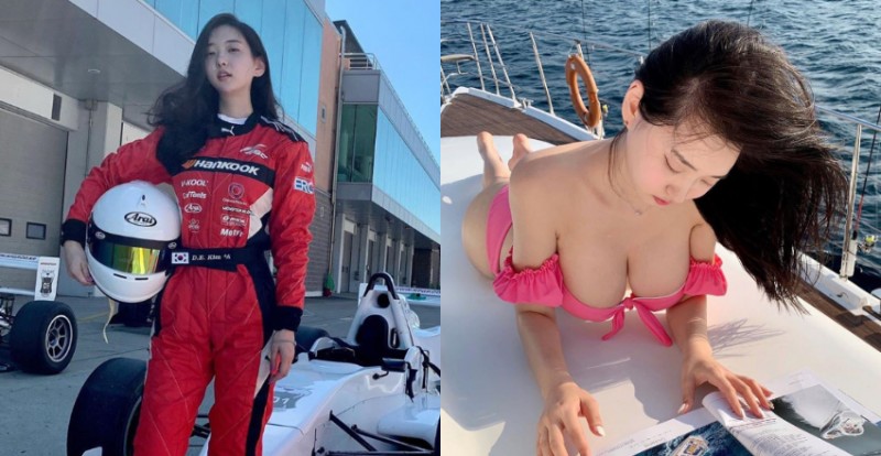 【6upoker】正妹賽車手「Zenny」連身衣底下隱藏豐滿巨乳　乳浪滔滔讓人暈船
