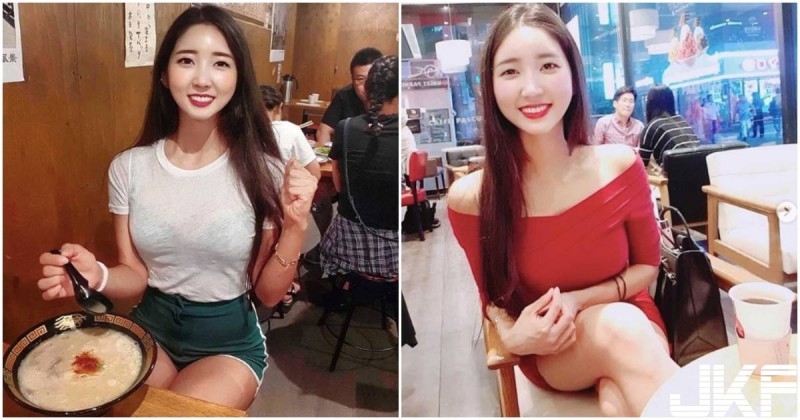 【6upoker】吃拉麵遇到超兇正妹,白T透出「黑色內衣」,若隱若現最受不了…