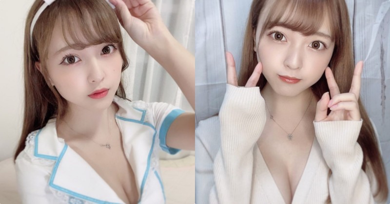 【6upoker】可愛櫻花妹「自拍穿上深V款式」,「超萌表情」讓人招架不住!