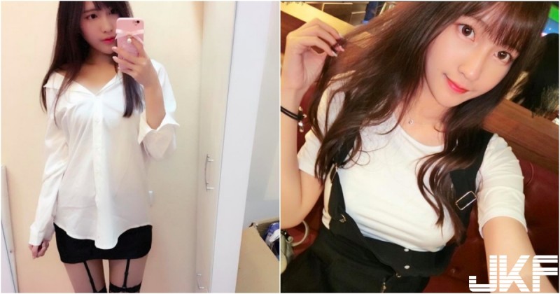【6upoker】衣服好緊!「長髮正妹」上衣總是繃緊緊!穿上「性感吊帶襪」讓人血液都沸騰啦!