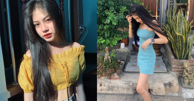 【6upoker】泰國超白皙「大眼高中妹子」，笑容燦爛可愛，纖細苗條還有馬甲線！