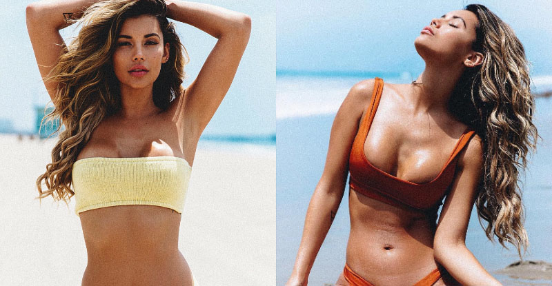 【6upoker】辣！狂野妹「渾圓雙乳球」快擠出比基尼 裸身貼膠性感的不要不要der