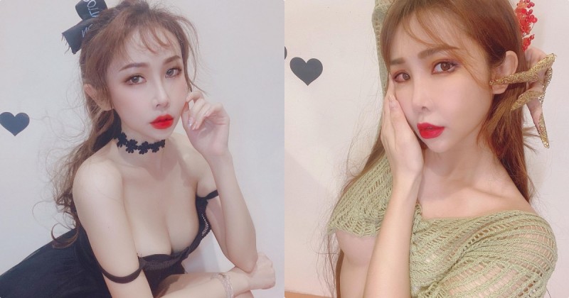 【6upoker】辣妹「潔林Jlin」綠色鏤空裝超火辣，「邪惡的南半球」直接溢出了！