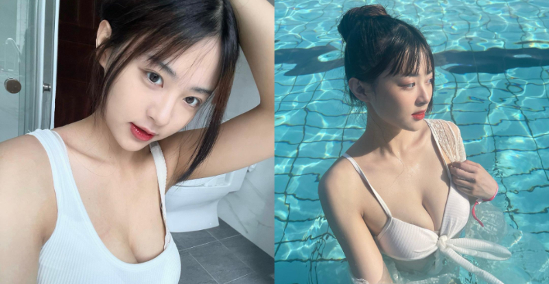 【6upoker】玩水lo！「輔仁電眼妹」泳池大玩飄飄乳，「人間胸器」造福普羅雄性！