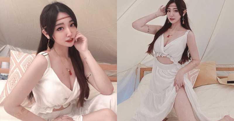 【6upoker】氣質正妹「優格」裙底白肉超稚嫩，邪惡一撩「神秘三角」都快失守！