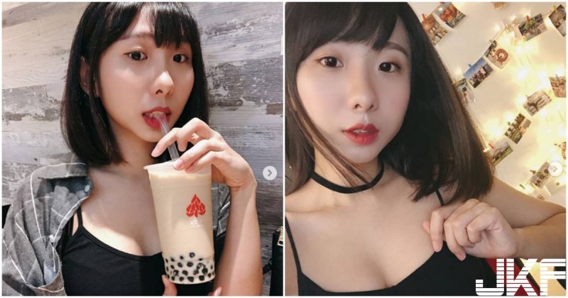 【6upoker】電競主播喝珍奶「深溝超搶鏡」，邪惡畫面讓人受不了…