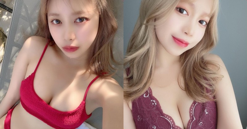 【6upoker】熱愛健身的「性感美胸櫻花妹」，「火紅內衣」畫面超邪惡！