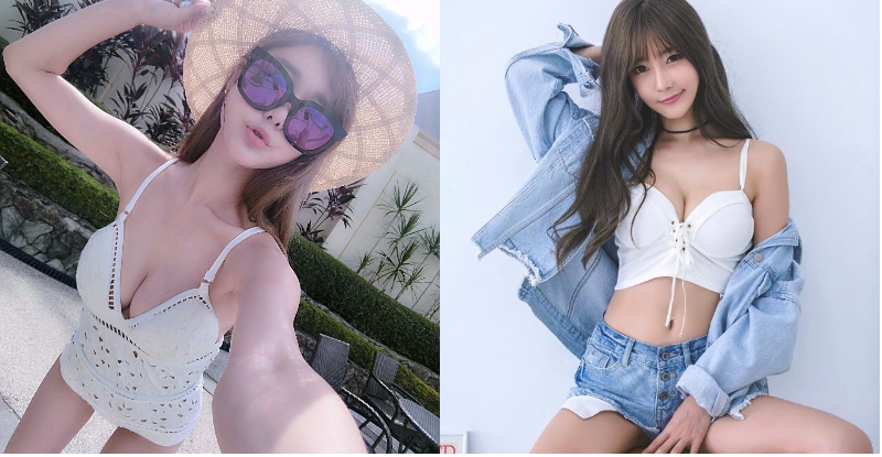 【6upoker】「長腿正妹」胸前雙乳好集中，放大效果好明顯，讓人兩眼不自覺對焦！