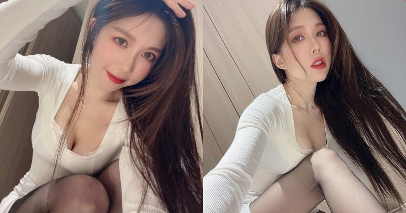 【6upoker】美乳攝影師「紗那醬」誘惑蹲地自拍，火辣的「黑絲造型」讓人受不了！