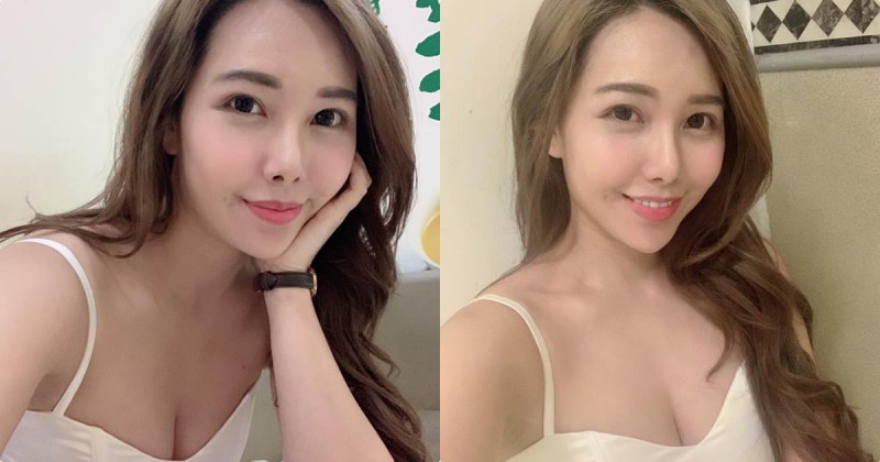 【6upoker】正妹直播主自拍展現「誘惑美乳」，低胸的深溝視角好迷人！