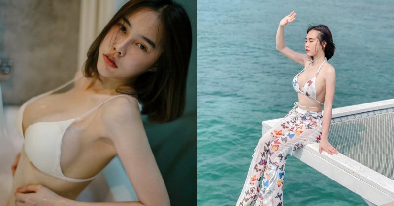 【6upoker】巨乳女友泰國度假「美胸大溢出」！乍看以為是「三顆球」在走動！