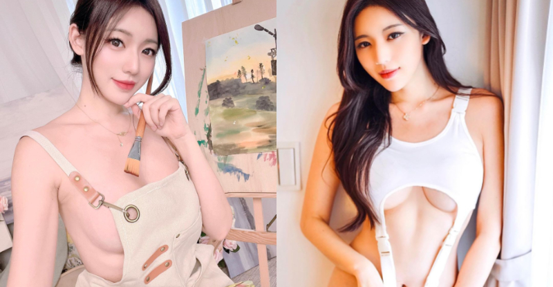 【6upoker】裸體小畫家「謝立琪Kiki」居家展藝術，「鮮嫩美乳」才是最美作品！