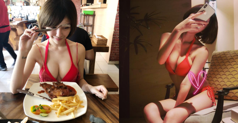 【6upoker】真的好大！爆乳正妹的男友視角太過分　白皙「圓潤奶球」一覽無遺！